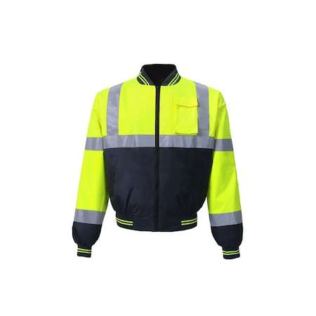 2W International Hi-Vis Windbreaker, 100% Polyester Oxford with PU coating, Class 3 Lime, 3XL 317C-3 3XL